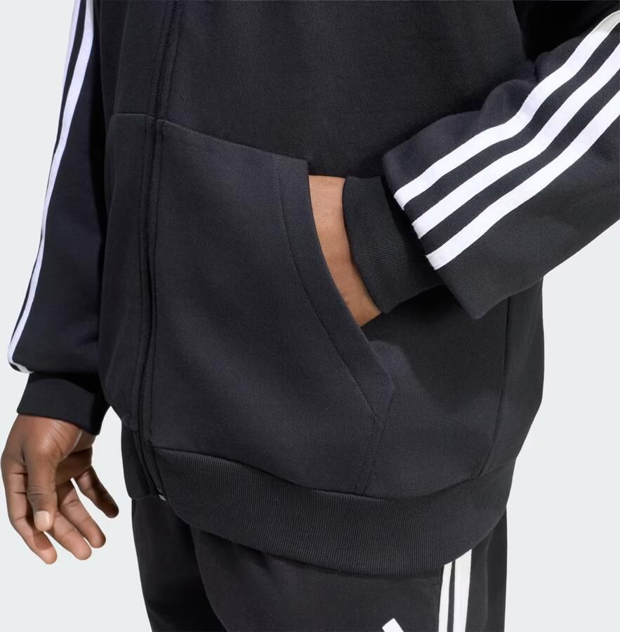 Adidas Essentials 3-Stripes French Terry Hoodie met Lange Ritssluiting - Foto 2