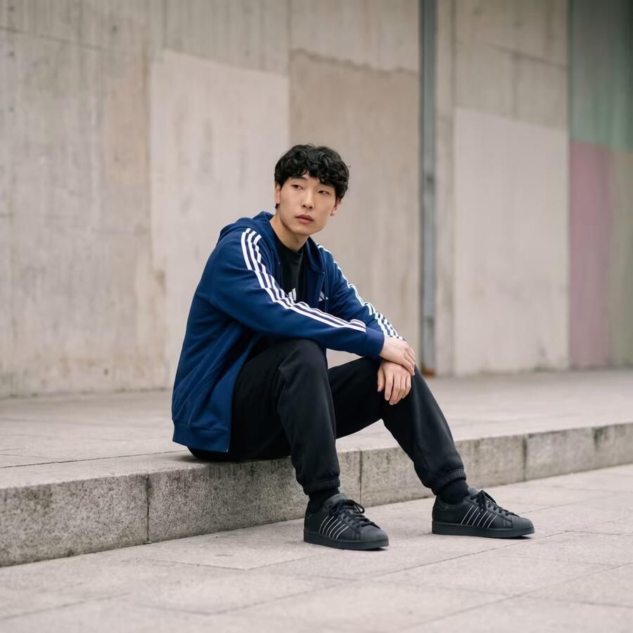 Adidas Essentials 3-Stripes French Terry Hoodie met Lange Ritssluiting - Foto 2