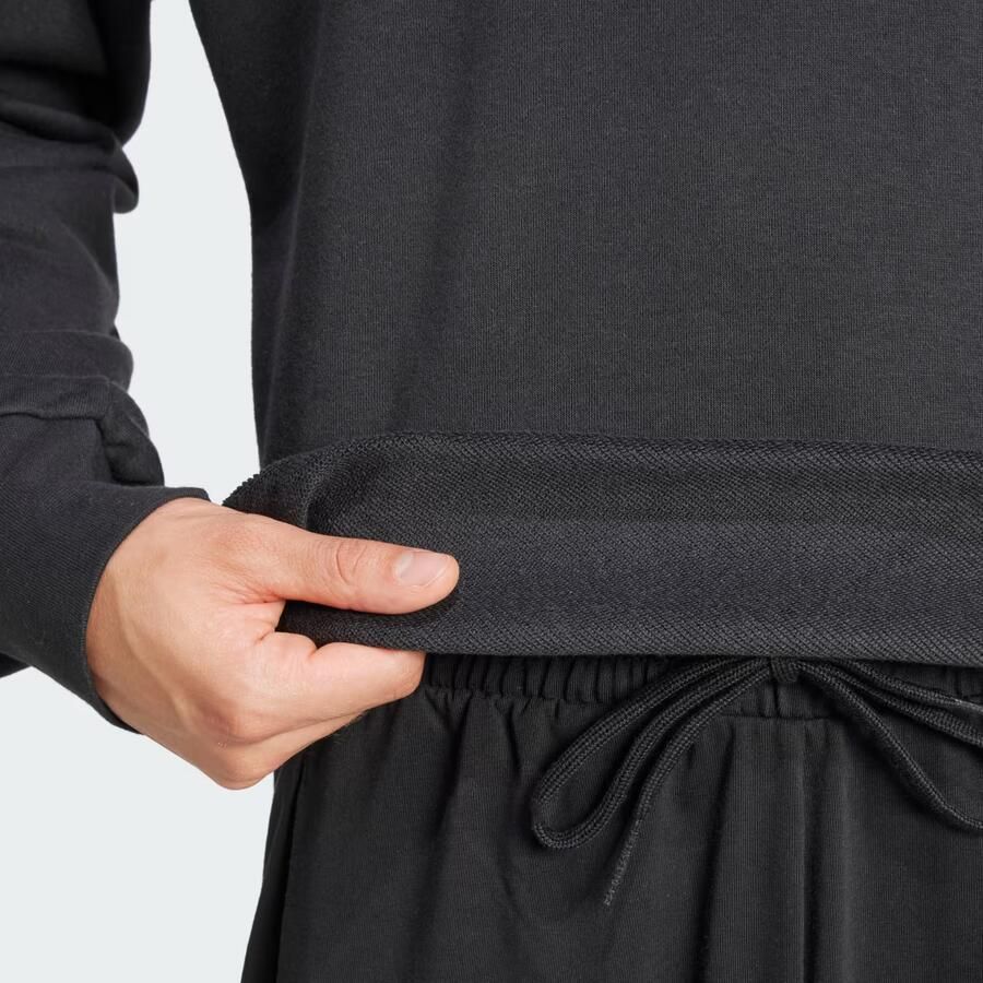 Adidas Essentials 3-Stripes French Terry Sweatshirt Zwart- Heren Zwart - Foto 5