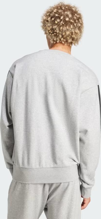 Adidas Essentials 3-Stripes French Terry Sweatshirt Grijs- Heren Grijs - Foto 6
