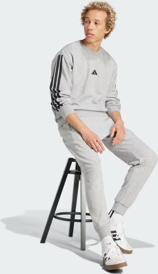 Adidas Essentials 3-Stripes French Terry Sweatshirt Grijs- Heren Grijs - Foto 5
