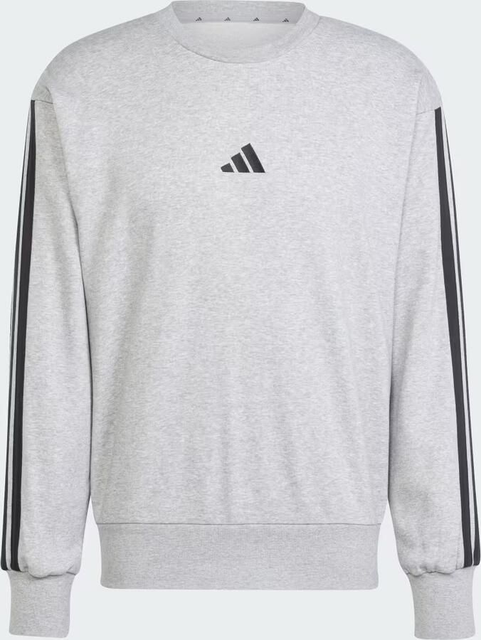 Adidas Essentials 3-Stripes French Terry Sweatshirt Grijs- Heren Grijs - Foto 4