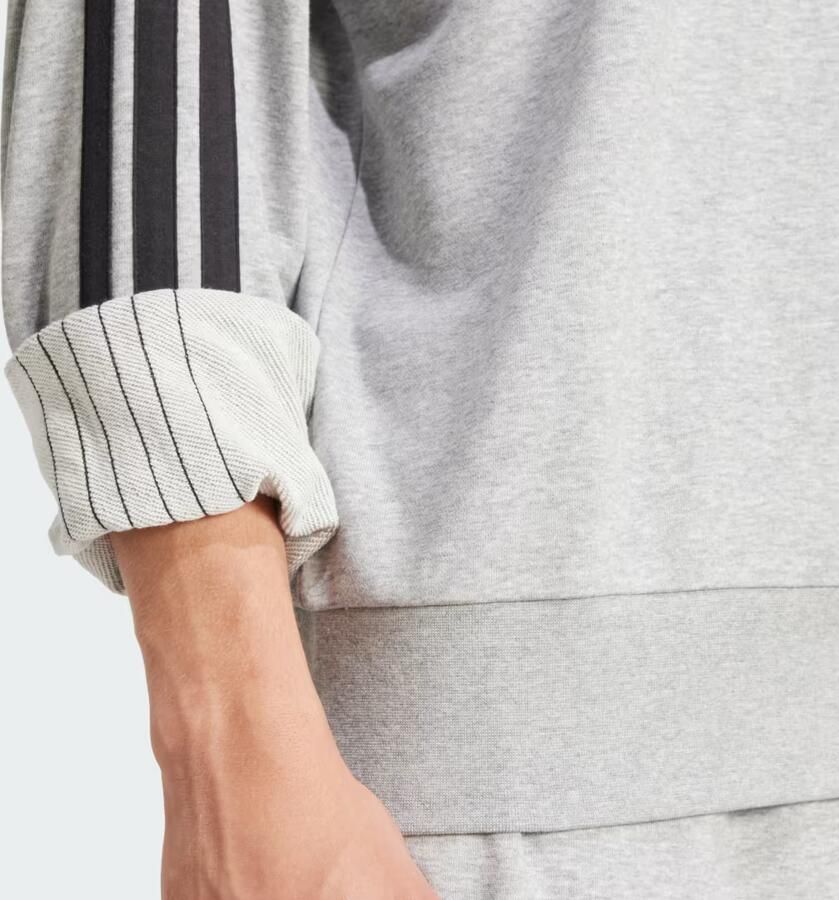 Adidas Essentials 3-Stripes French Terry Sweatshirt Grijs- Heren Grijs - Foto 2