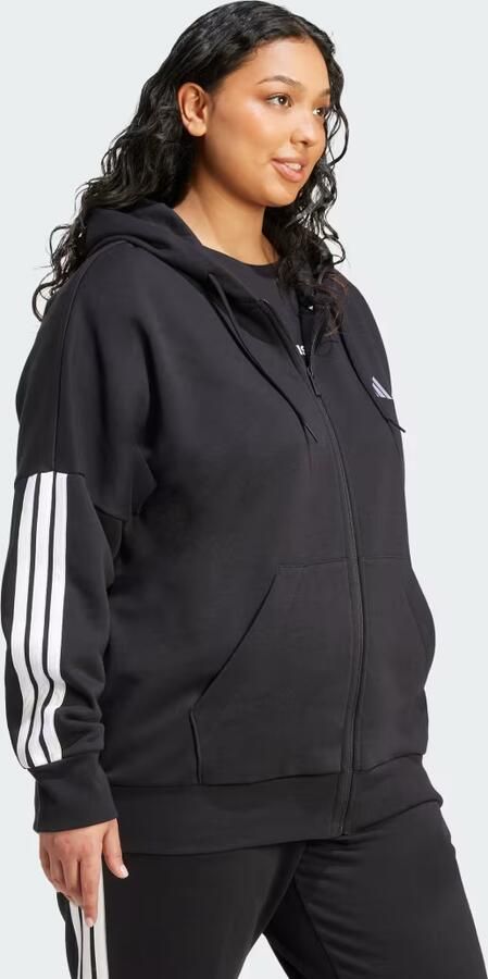 Adidas Essentials 3-Stripes Full-Zip Fleece Hoodie (Grote Maat) - Foto 6