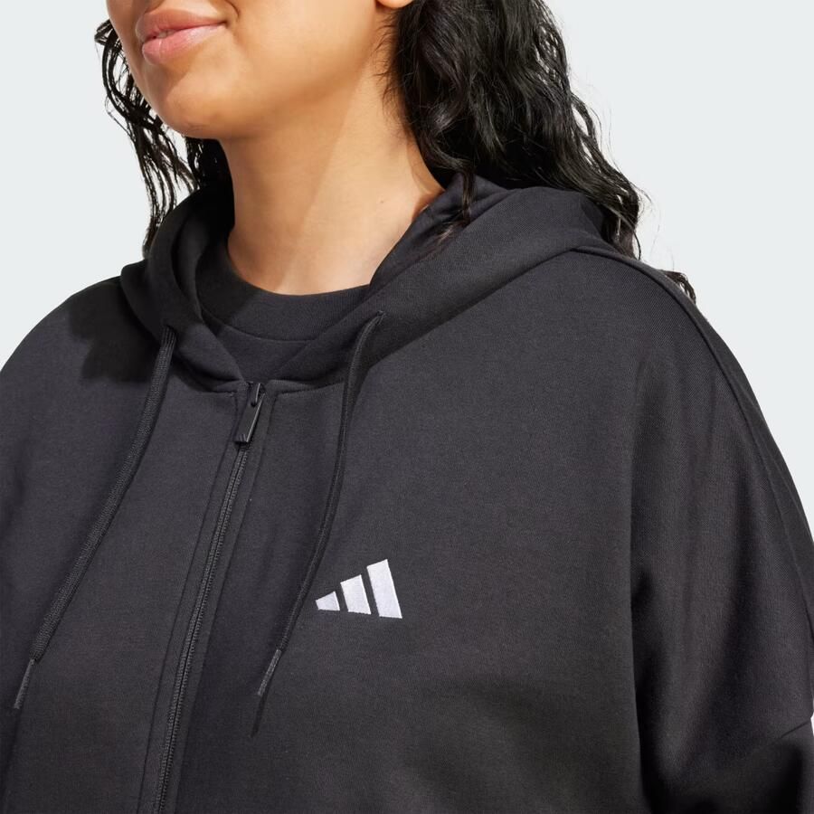 Adidas Essentials 3-Stripes Full-Zip Fleece Hoodie (Grote Maat) - Foto 2