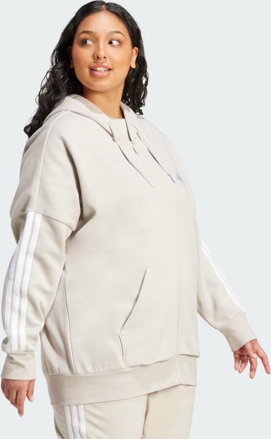 Adidas Essentials 3-Stripes Full-Zip Fleece Hoodie (Grote Maat) - Foto 5