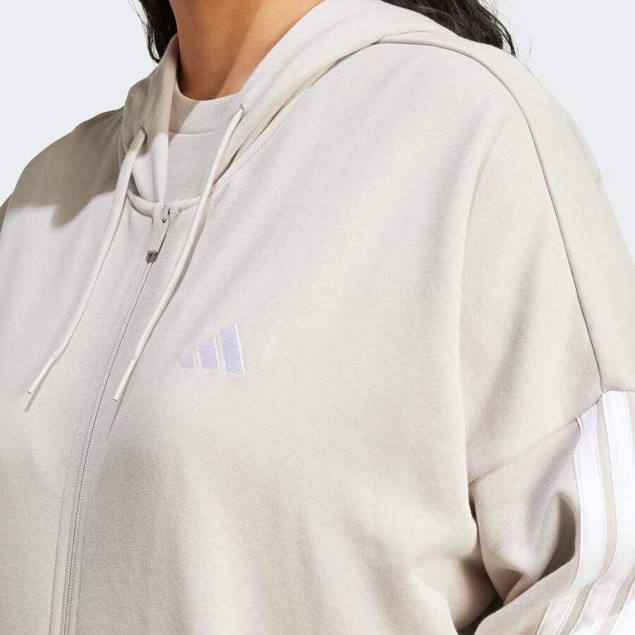 Adidas Essentials 3-Stripes Full-Zip Fleece Hoodie (Grote Maat) - Foto 2