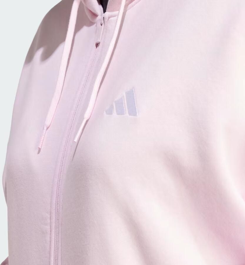 Adidas Essentials 3-Stripes Full-Zip Fleece Hoodie (Grote Maat) - Foto 2