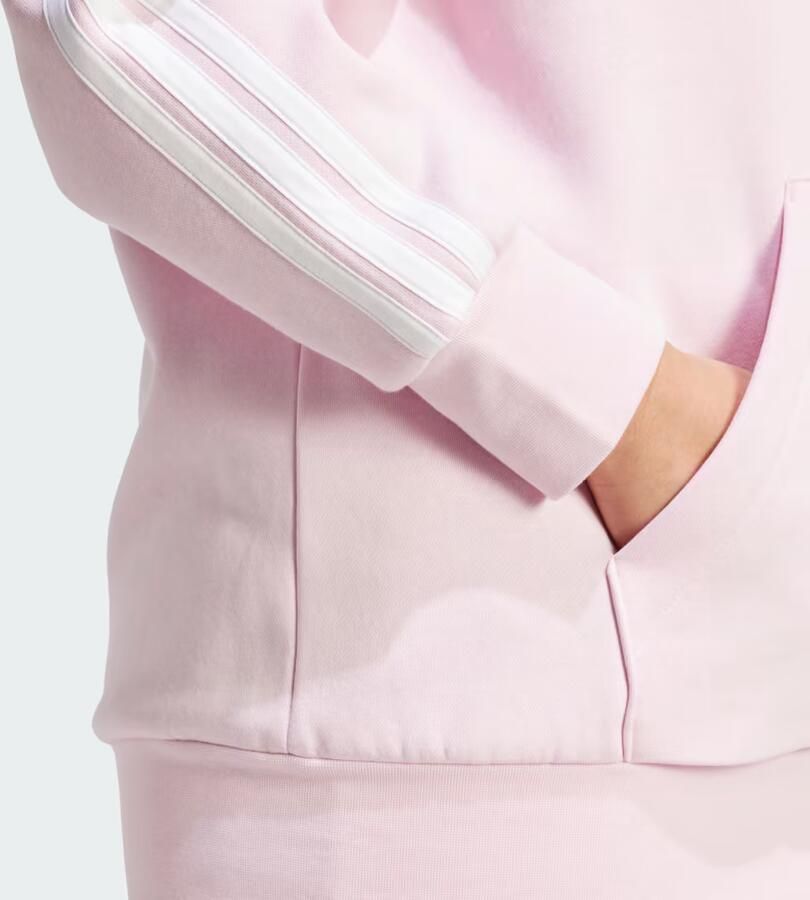 Adidas Essentials 3-Stripes Full-Zip Fleece Hoodie (Grote Maat) - Foto 3