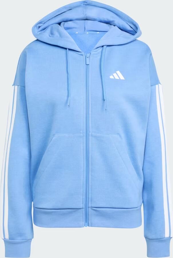 Adidas Essentials 3-Stripes Full-Zip Fleece Hoodie - Foto 4