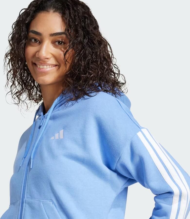 Adidas Essentials 3-Stripes Full-Zip Fleece Hoodie - Foto 2