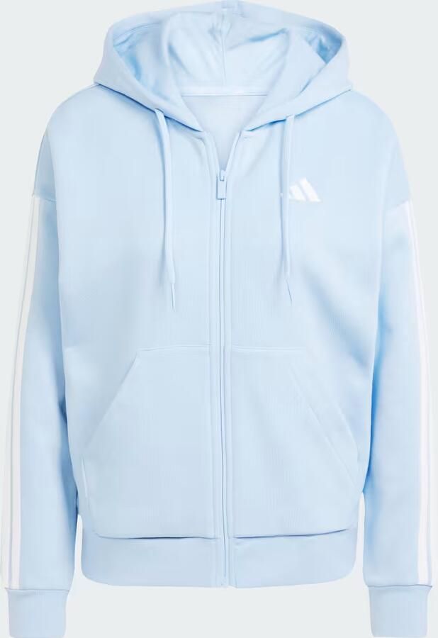 Adidas Essentials 3-Stripes Full-Zip Fleece Hoodie - Foto 4