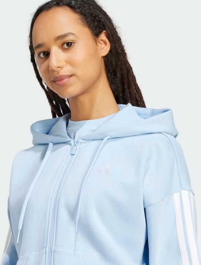 Adidas Essentials 3-Stripes Full-Zip Fleece Hoodie - Foto 3