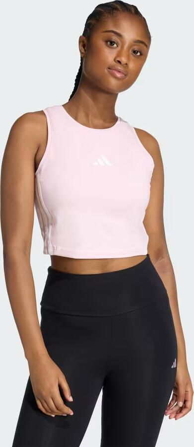 Adidas ESSENTIALS 3-STRIPES GEWATTEERDE TANKTOP