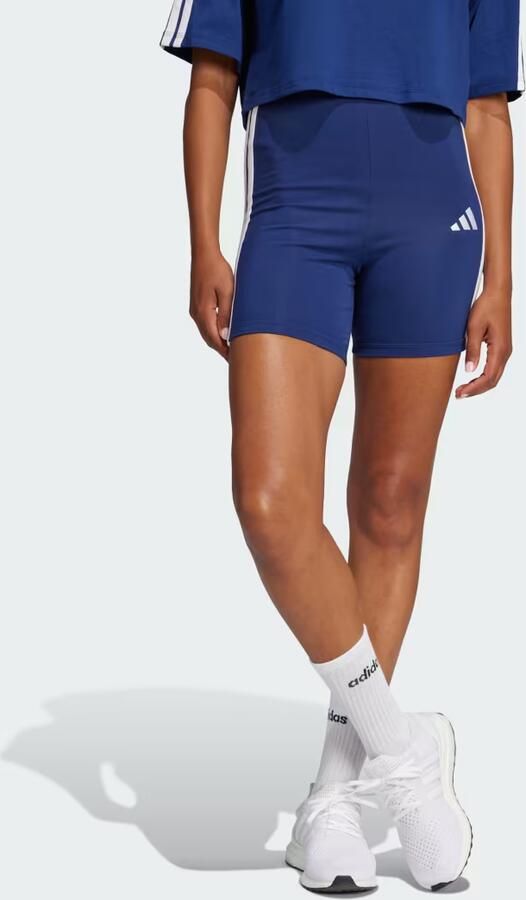 Adidas Sportswear Trainingstights W 3S SJ BK SHO korte leggings middelhoge band platte elastische band (1-delig) - Foto 6