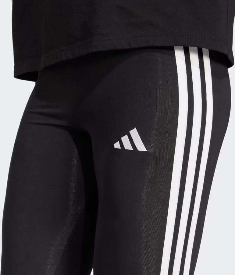 Adidas Essentials 3-Stripes Katoenen Legging Zwart- Dames Zwart - Foto 2