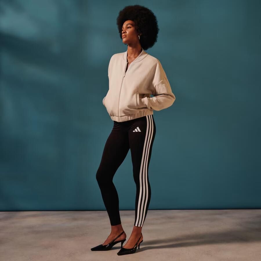Adidas Legging Legginsy Essentials 3-Stripes Cotton taille haute