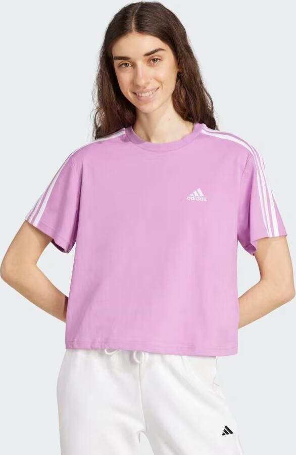 Adidas Essentials 3-Stripes Single Jersey Croptop