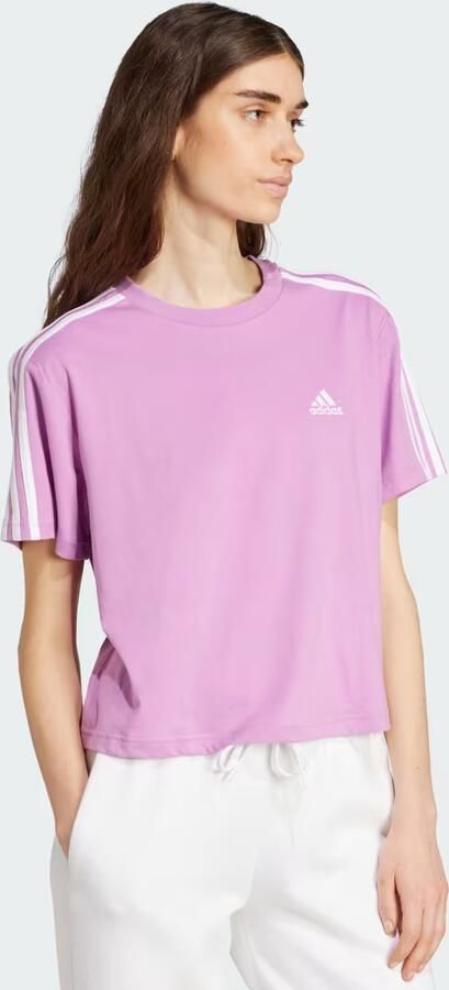 Adidas Essentials 3-Stripes Single Jersey Croptop - Foto 6