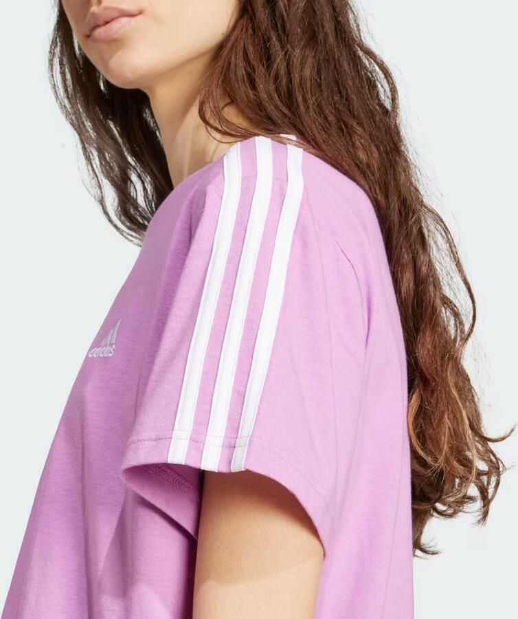Adidas Essentials 3-Stripes Single Jersey Croptop - Foto 4