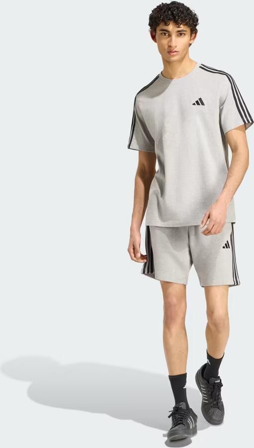 Adidas Essentials 3-Stripes Single Jersey T-shirt met Logo Links op de Borst - Foto 5
