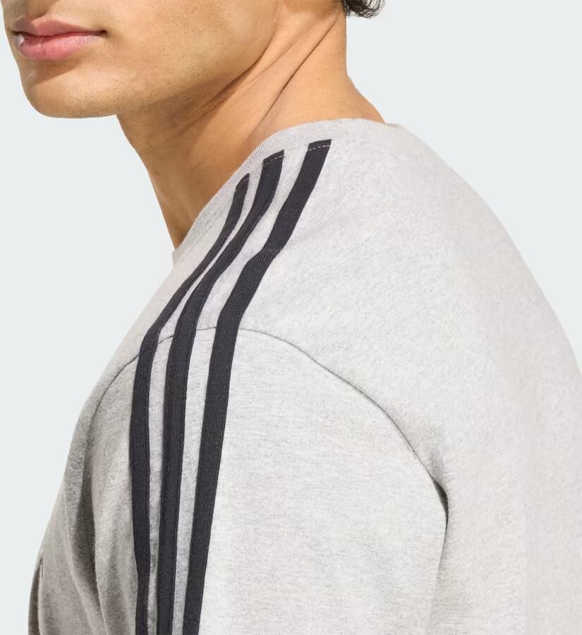 Adidas Essentials 3-Stripes Single Jersey T-shirt met Logo Links op de Borst - Foto 2