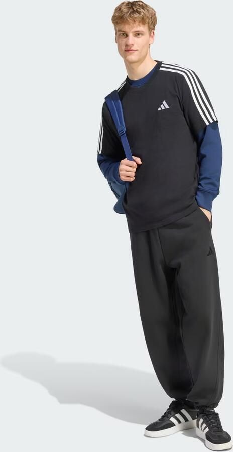 Adidas Essentials 3-Stripes Single Jersey T-shirt met Logo Links op de Borst - Foto 5