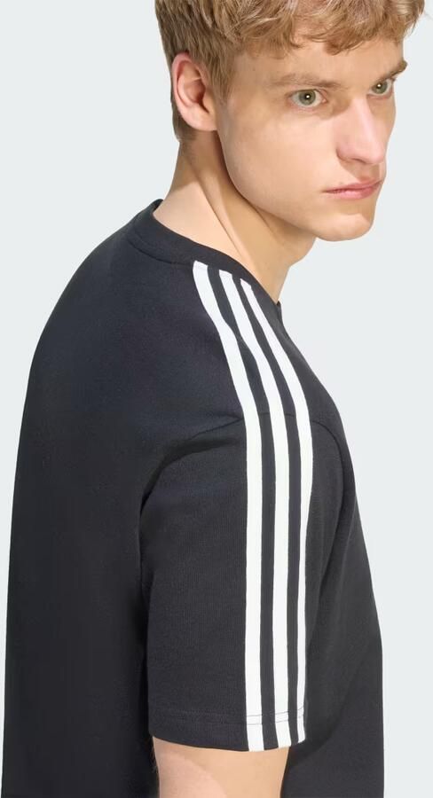Adidas Essentials 3-Stripes Single Jersey T-shirt met Logo Links op de Borst - Foto 4