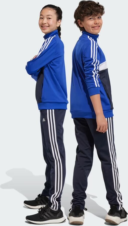 Adidas Tiberio Tracksuit Junior Semi Lucid Blue White Legend Ink White Semi Lucid Blue White Legend Ink White - Foto 5