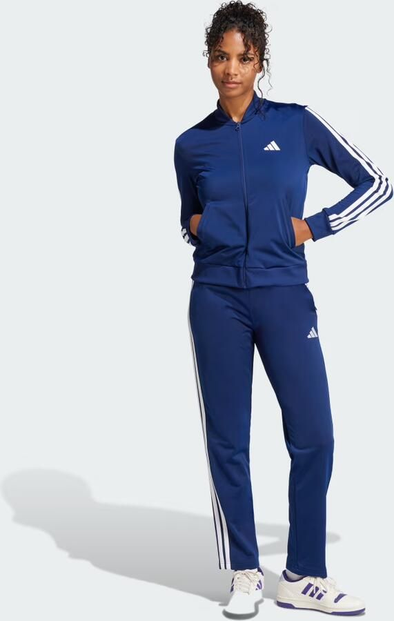 Adidas Essentials 3-Stripes Trainingspak Blauw- Dames Blauw - Foto 6