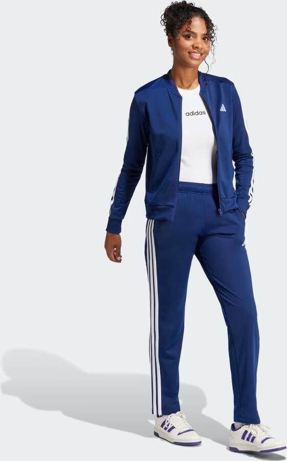 Adidas Essentials 3-Stripes Trainingspak Blauw- Dames Blauw - Foto 2