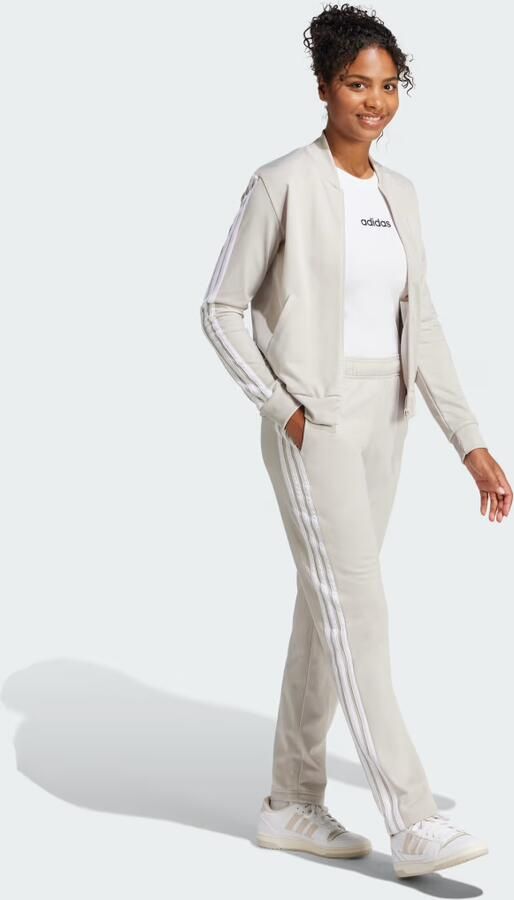 Adidas 3-Stripes Train Tracksuit Beige- Dames Beige - Foto 2