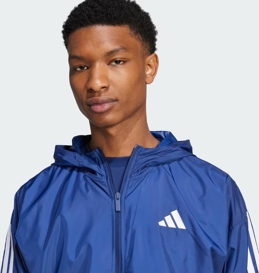 Adidas Essentials 3-Stripes Windjack Blauw- Heren Blauw