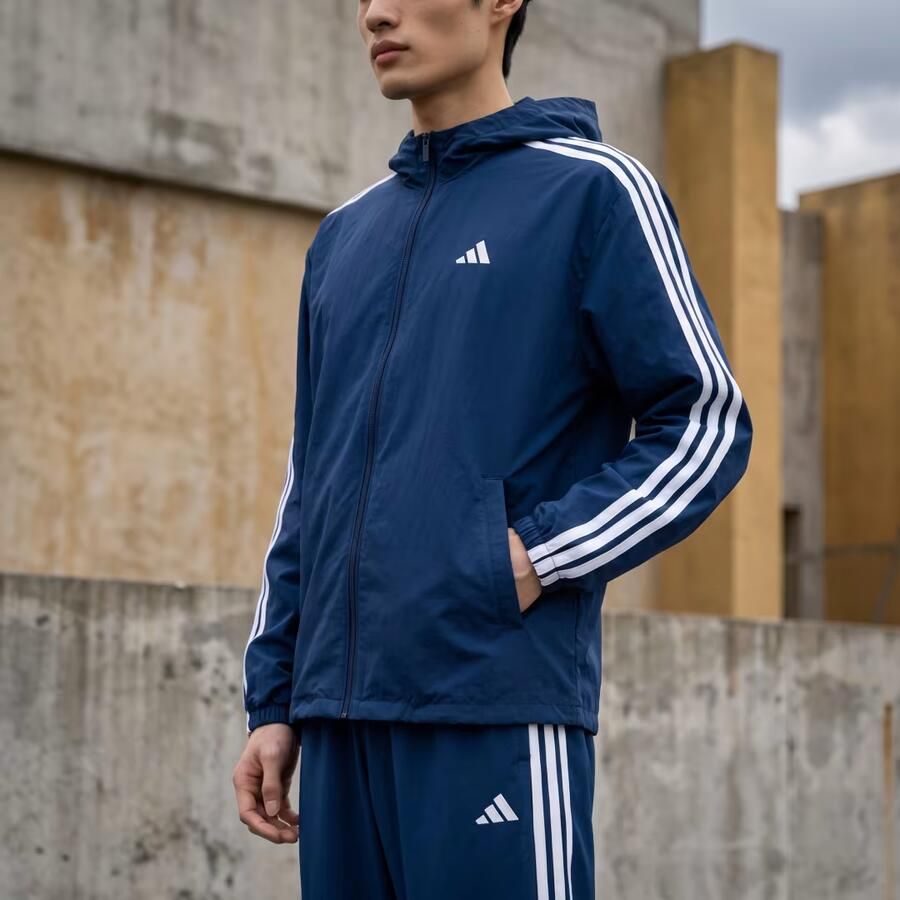 Adidas Essentials 3-Stripes Woven Windjack - Foto 3
