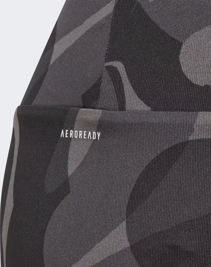 Adidas Essentials AEROREADY Seasonal Print High-Waist 7 8 Legging Kids Zwart- Zwart - Foto 3