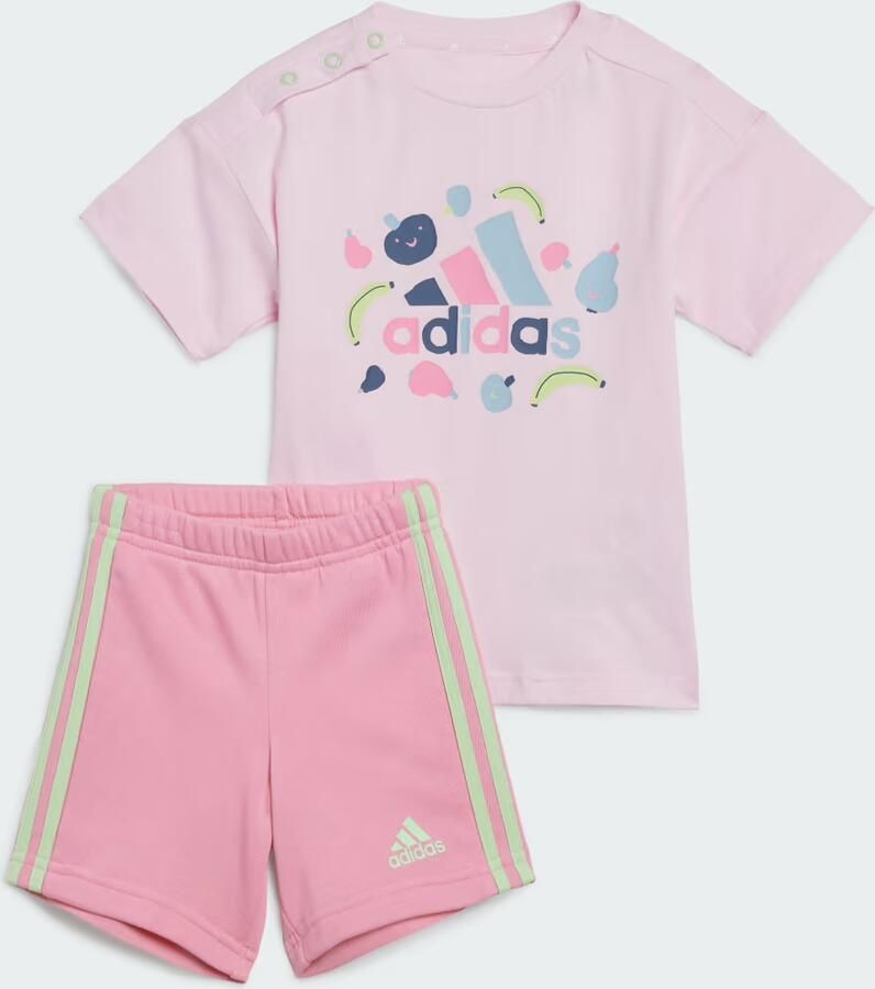 Adidas Essentials Allover Print T-shirt Set Kids
