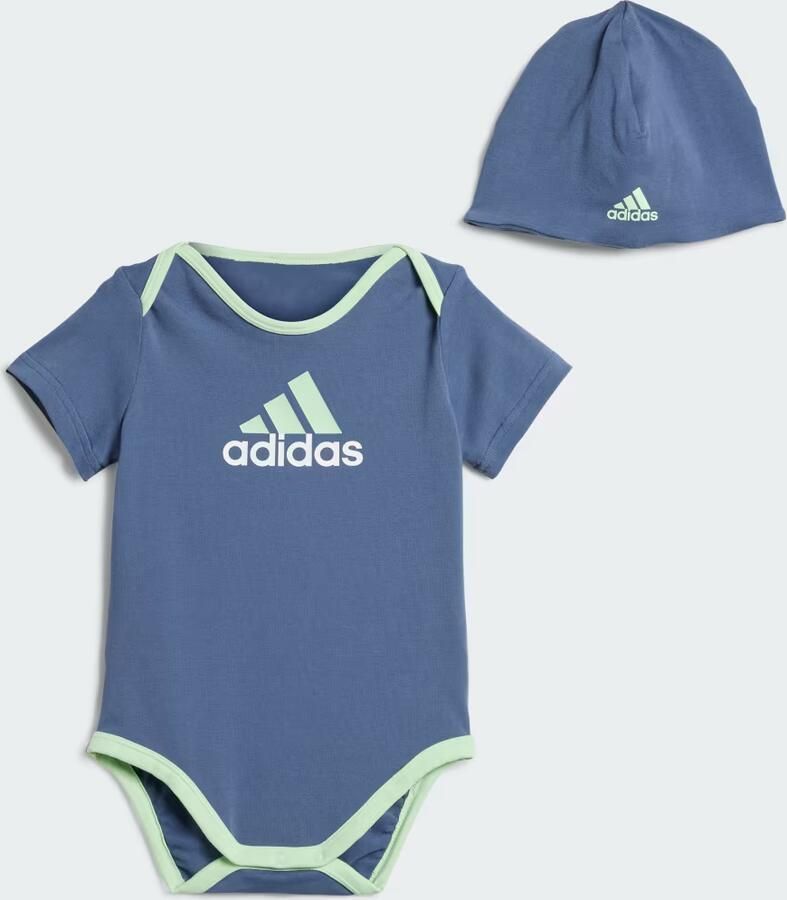 Adidas Essentials Big Logo Bodysuit en Beanie Cadeauset Kids - Foto 5