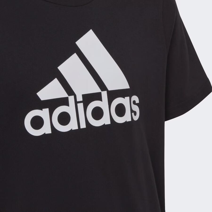 Adidas Sportswear T-shirt zwart wit Katoen Ronde hals Logo 152 - Foto 3