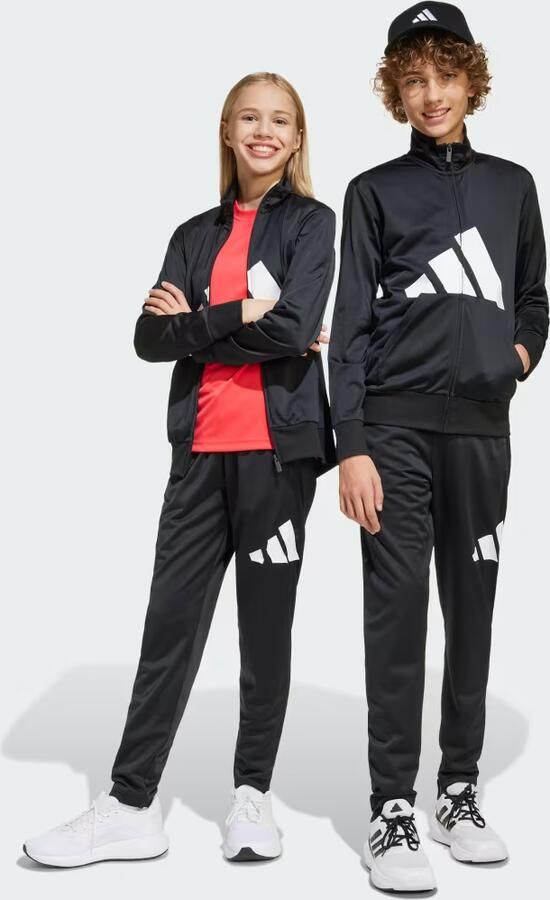 Adidas Tricot Large Logo Tracksuit Junior Zwart - Foto 6