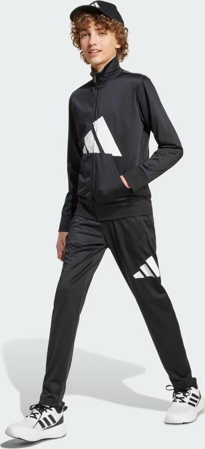 Adidas Tricot Large Logo Tracksuit Junior Zwart - Foto 2