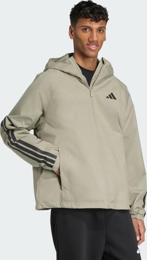Adidas Essentials CLIMAPROOF 3-Stripes Capuchonjack - Foto 5