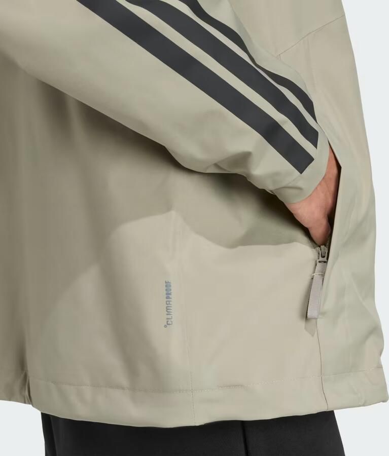 Adidas Essentials CLIMAPROOF 3-Stripes Capuchonjack - Foto 2