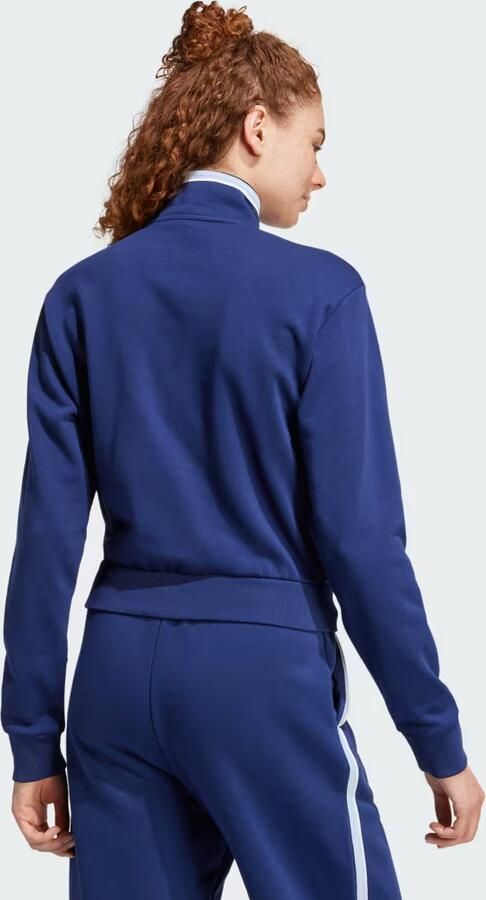 Adidas Essentials Color Pop French Terry Crop Trainingsjack met Korte Rits - Foto 4