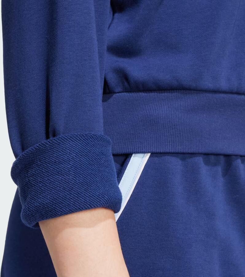 Adidas Essentials Color Pop French Terry Crop Trainingsjack met Korte Rits