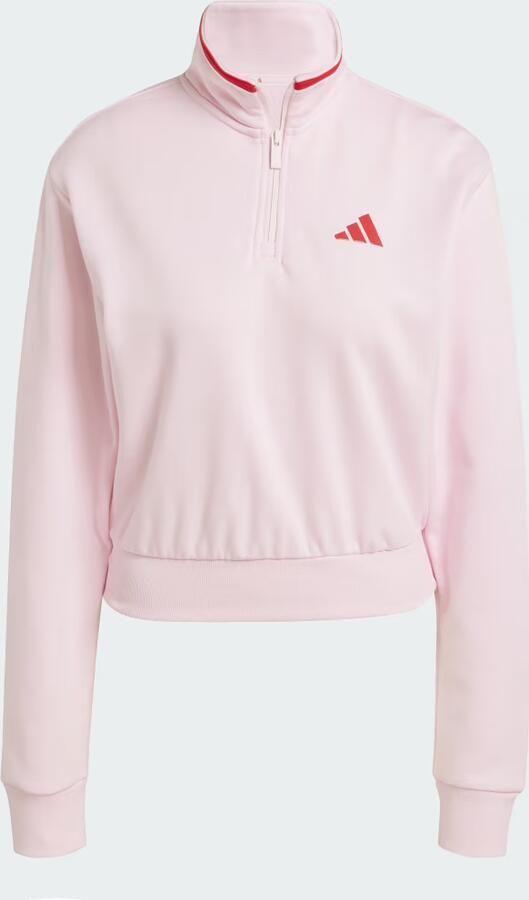 Adidas Essentials Color Pop French Terry Crop Trainingsjack met Korte Rits - Foto 5