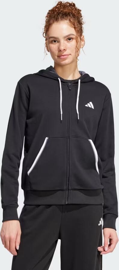 Adidas Essentials Color Pop French Terry Full-Zip Hoodie