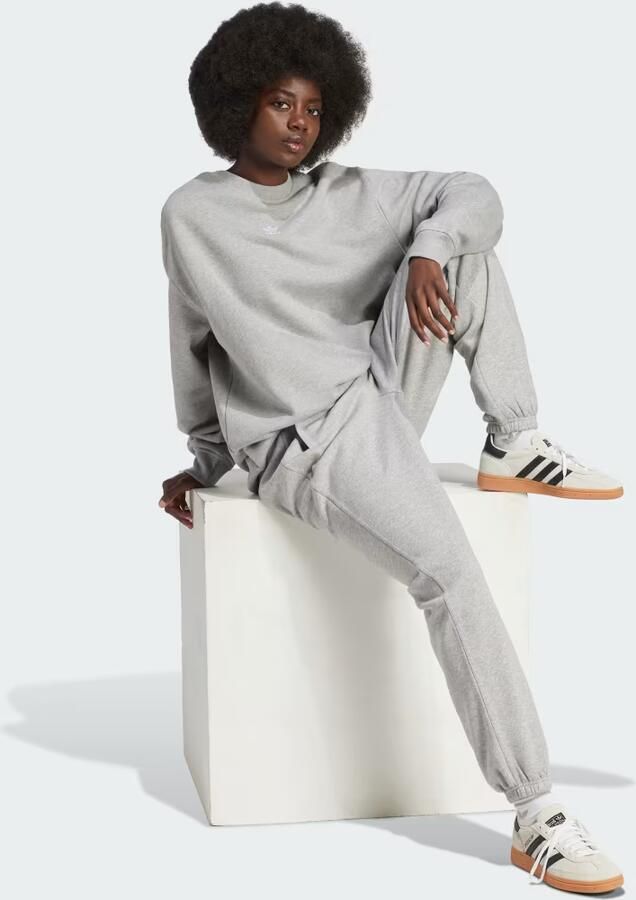 Adidas Originals Essentials Fleece Loose Joggingbroek Grijs- Dames Grijs - Foto 3