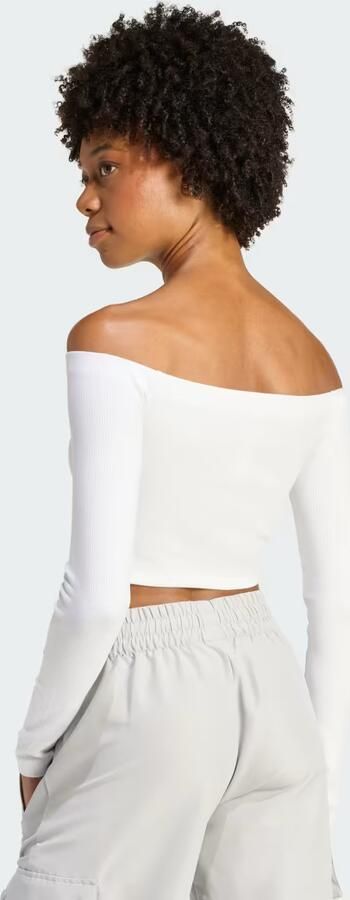 Adidas ESSENTIALS GERIBBELDE OFF SHOULDER LONGSLEEVE - Foto 6