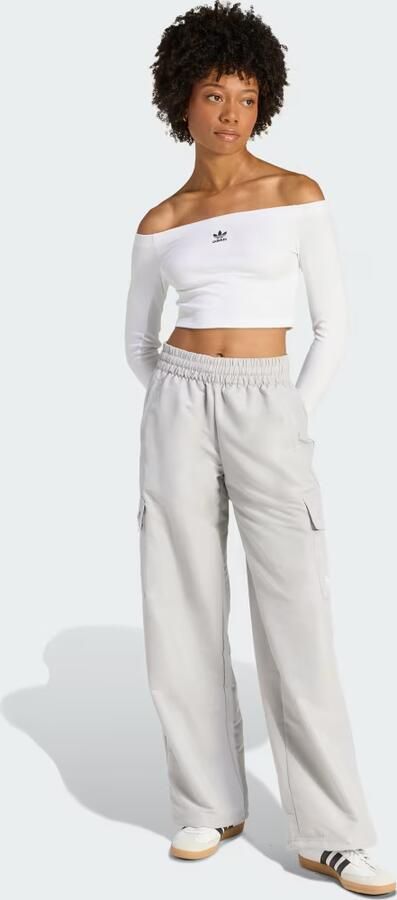 Adidas ESSENTIALS GERIBBELDE OFF SHOULDER LONGSLEEVE - Foto 5