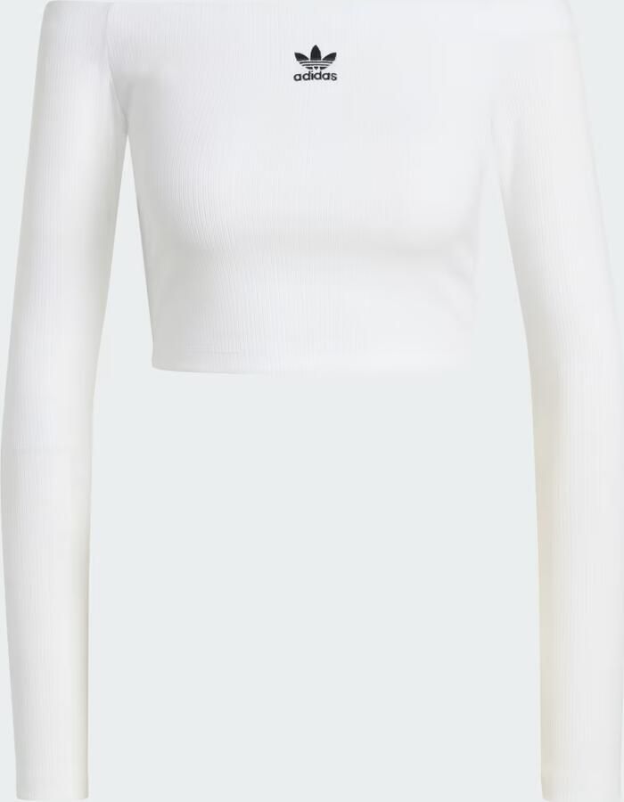 Adidas ESSENTIALS GERIBBELDE OFF SHOULDER LONGSLEEVE - Foto 2